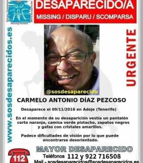Comunicado. Desaparición de Carmelo Antonio Díaz Pezcoso · foto 1
