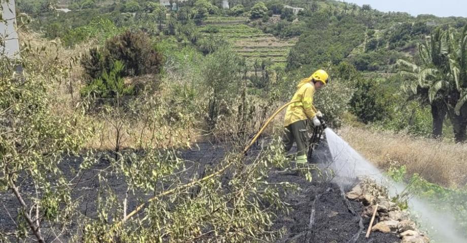 La Gomera: extinguido un conato de incendio declarado este domingo en Las Hayas