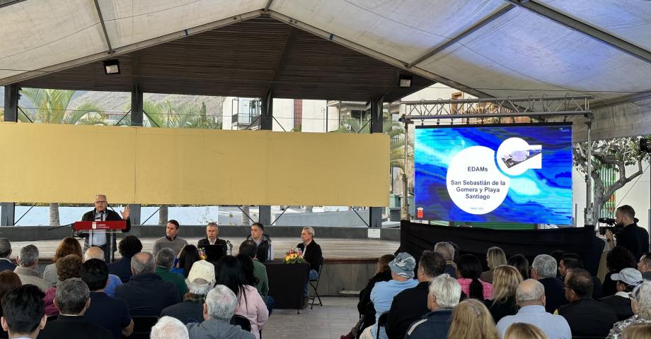 El Cabildo de La Gomera prevé generar hasta 3 mil metros cúbicos diarios de agua con la desaladora en Playa de Santiago