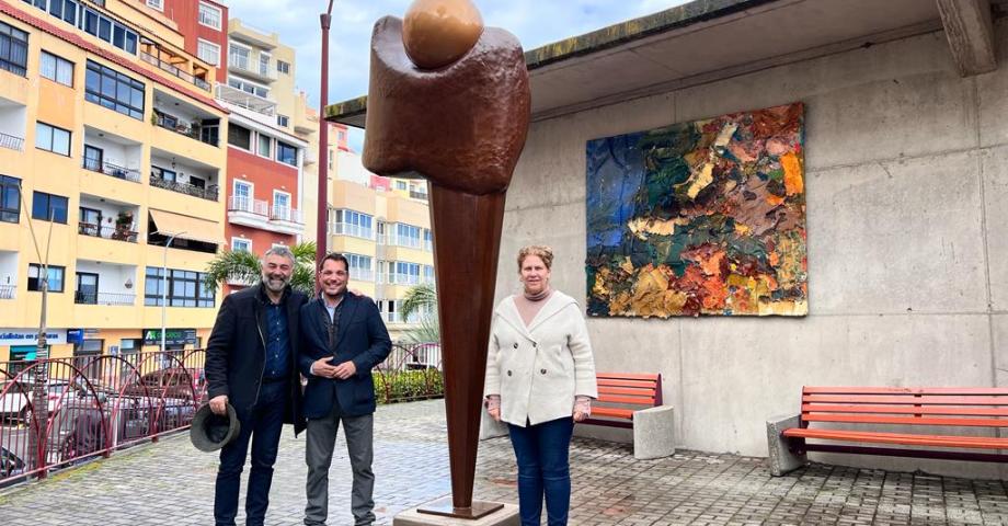 La escultura ‘Molusco I’ de Alfonso García se suma al patrimonio cultural de Los Realejos