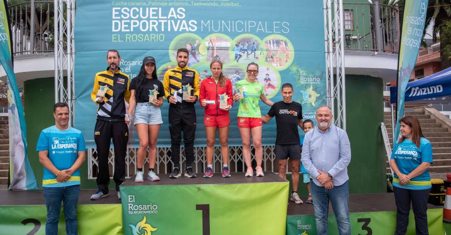Jairo Paule y Ana Boullon, ganadores de la IX Carrera popular de La Esperanza
