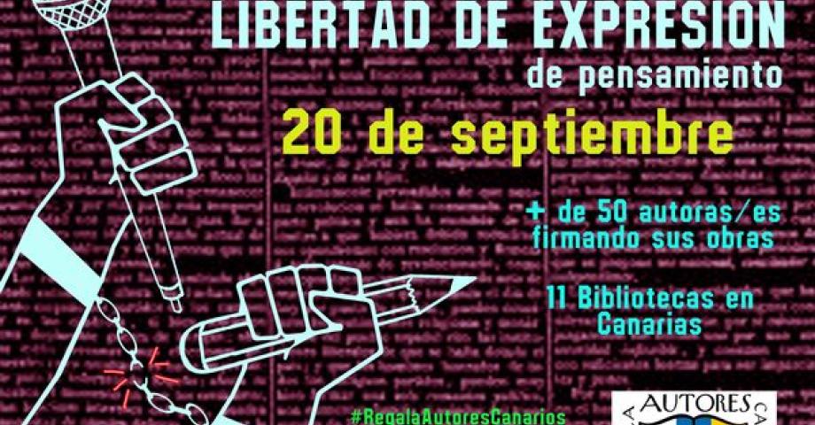 59 autores canarios firmarán ejemplares el 20 de septiembre, Día Mundial de la Libertad de Expresión de Pensamiento