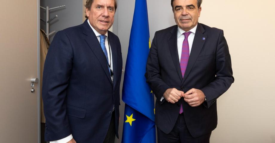El comisario Margaritis Schinas garantiza a Gabriel Mato que "Europa no va a dejar sola a Canarias“ ante la crisis migratoria