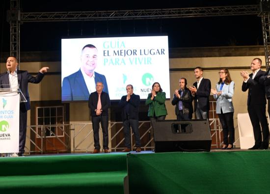 Guía se vuelca con Pedro Rodríguez en su presentación como candidato de Juntos por Guía-Nueva Canarias a las municipales de mayo