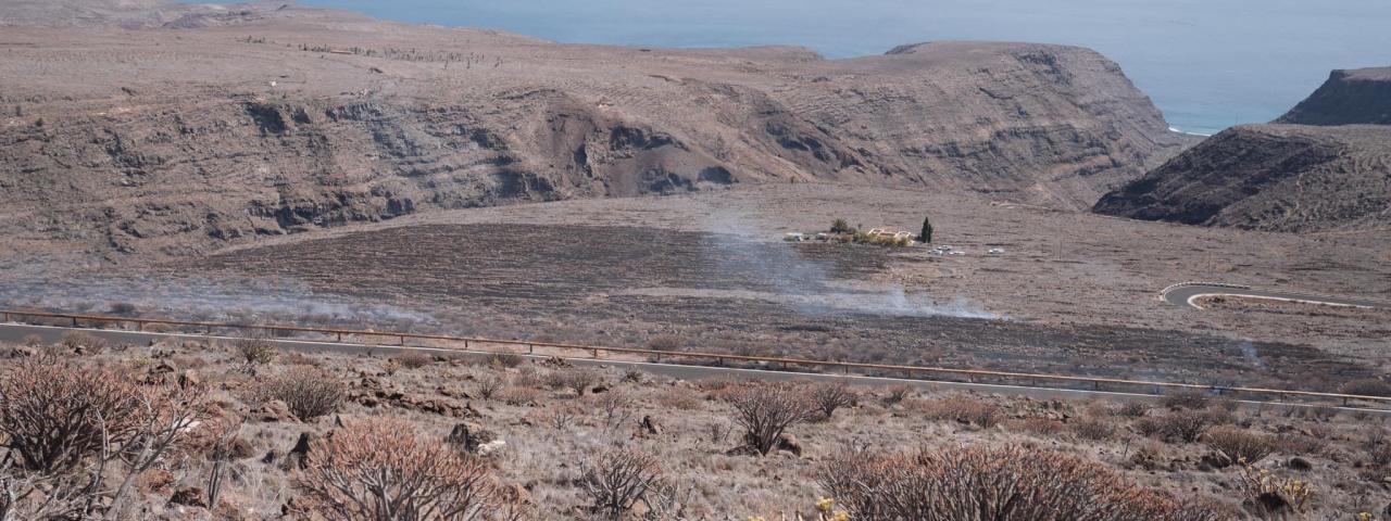 Controlado el incendio declarado este viernes en Arguayoda, Alajeró