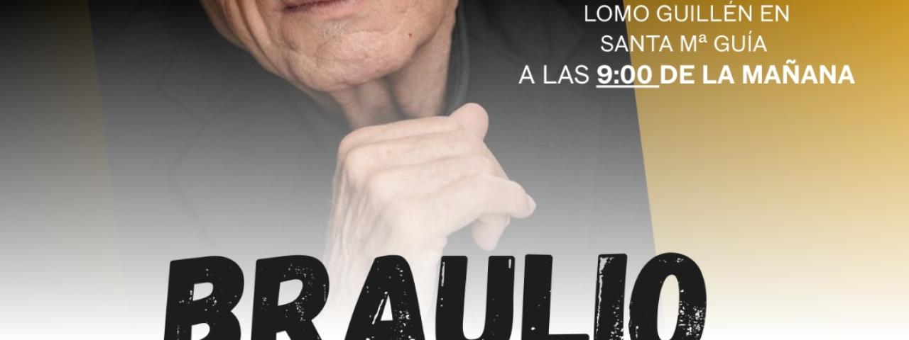 El Ayuntamiento de Guía habilita una guagua gratuita para que los vecinos asistan a la grabación del programa homenaje ‘Braulio: Sobran las palabras’