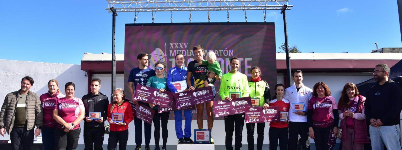 Pedro Ricardo Santagati y Johanna Ardel consiguen los mejores tiempos en la XXXV Media Marat&oacute;n Ciudad de Tacoronte
