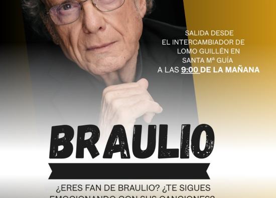 El Ayuntamiento de Guía habilita una guagua gratuita para que los vecinos asistan a la grabación del programa homenaje ‘Braulio: Sobran las palabras’