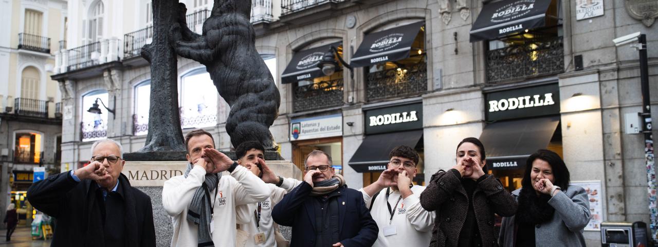 El Silbo Gomero llega a la Puerta del Sol para promocionar a la isla como destino patrimonial