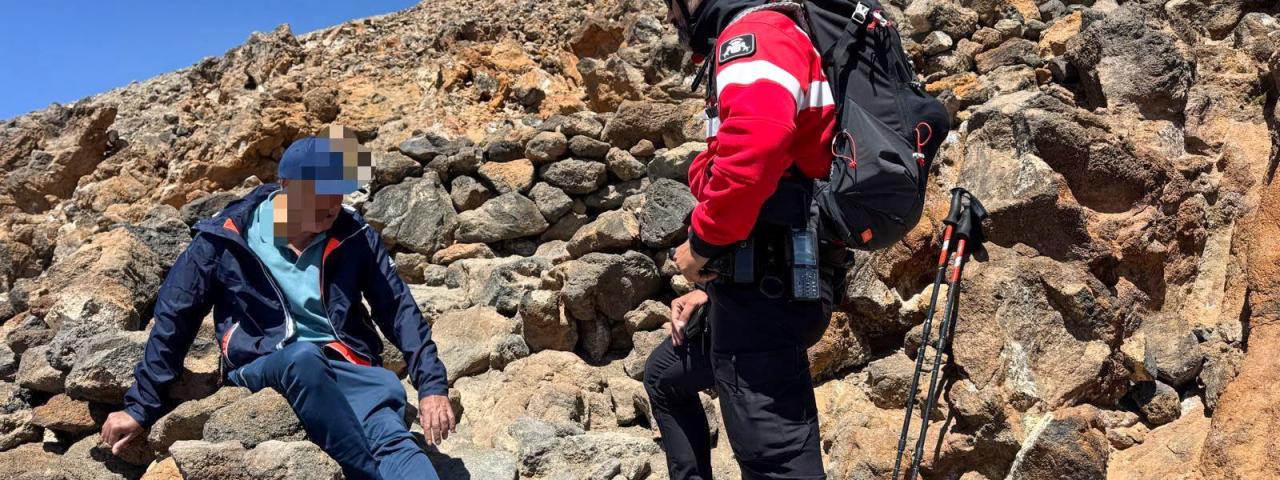 La Policía Autonómica interviene en el rescate de un senderista el Teide