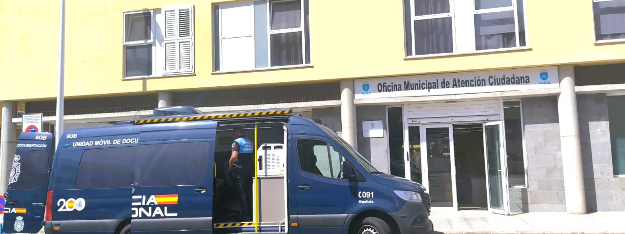 La Unidad Móvil de la Policía Nacional para tramitar el DNI volverá a Guía en diciembre
