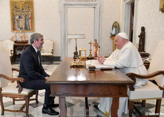 Clavijo destaca que la visita del Papa Le&oacute;n XIV a Canarias es "un espaldarazo a la humanidad y solidaridad del pueblo canario
