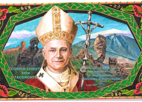 El papa Le&oacute;n XIV ser&aacute; protagonista de la alfombra principal del Corpus Christi de Tacoronte